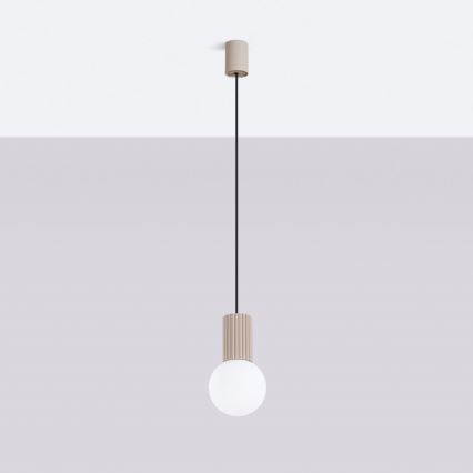 Luster na lanku HALO 1xG9/8W/230V pr. 12 cm béžová