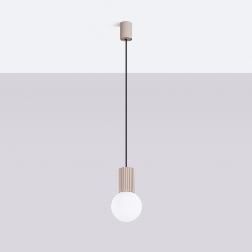 Luster na lanku HALO 1xG9/8W/230V pr. 12 cm béžová