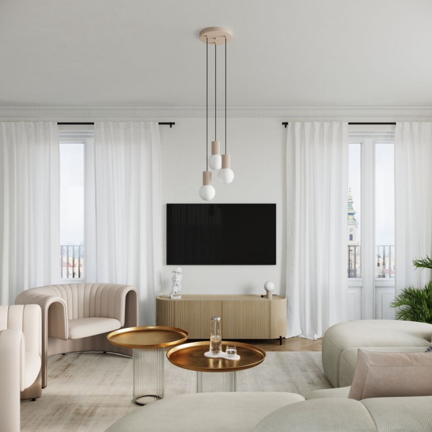 Stolná lampa HALO 1xG9/8W/230V pr. 12 cm béžová