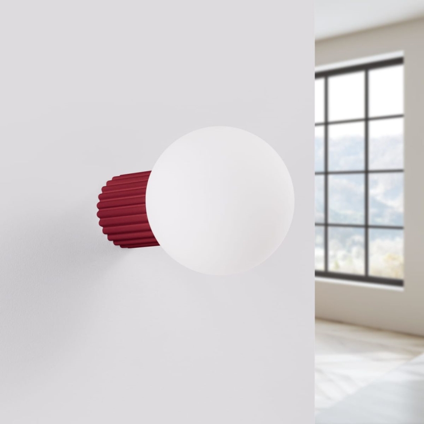 Kúpeľňové nástenné svietidlo HALO 1xG9/8W/230V pr. 12 cm IP44 červená