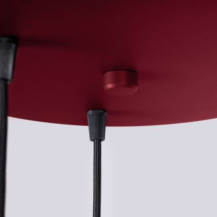 Luster na lanku HALO 3xG9/8W/230V pr. 25 cm červená