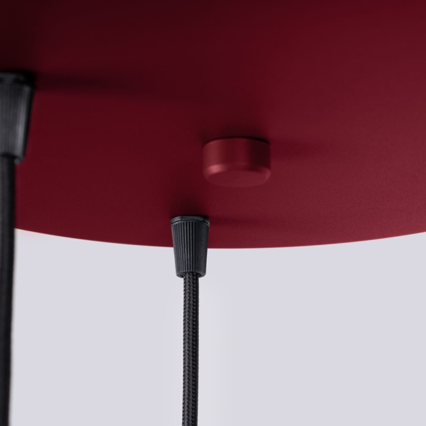 Luster na lanku HALO 3xG9/8W/230V pr. 25 cm červená