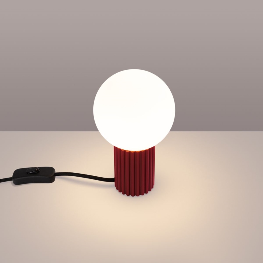 Stolná lampa HALO 1xG9/8W/230V pr. 12 cm červená