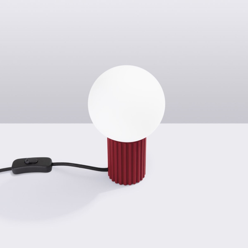 Stolná lampa HALO 1xG9/8W/230V pr. 12 cm červená
