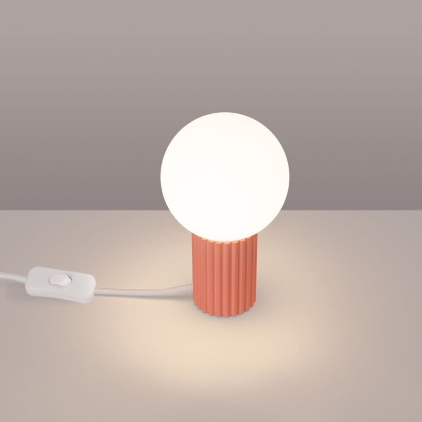 Stolná lampa HALO 1xG9/8W/230V pr. 12 cm ružová
