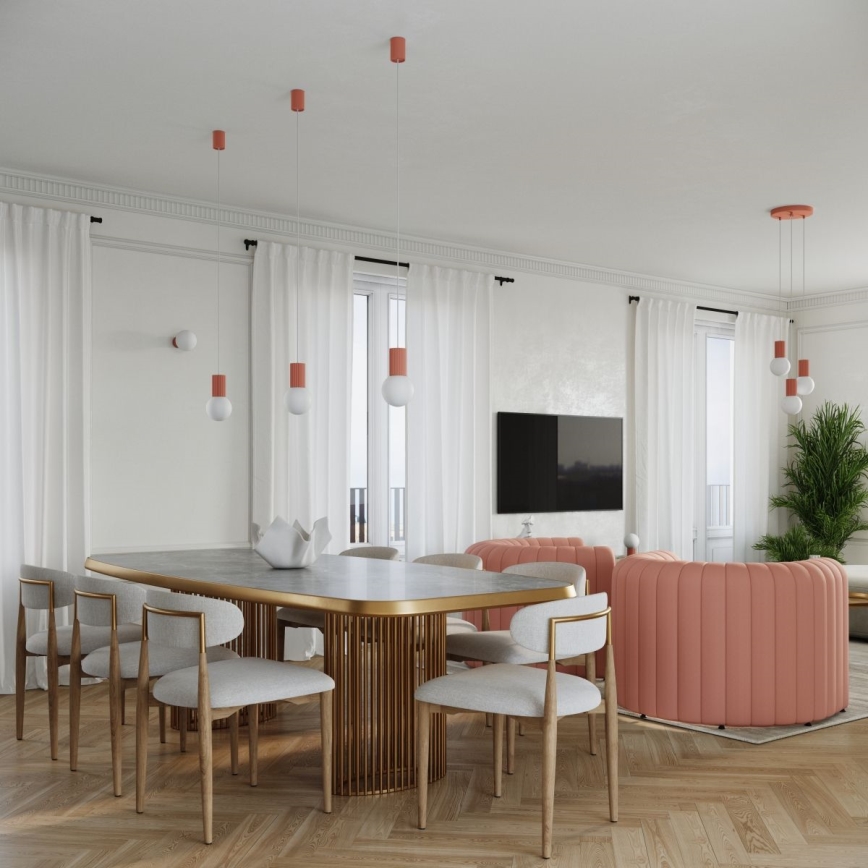 Stolná lampa HALO 1xG9/8W/230V pr. 12 cm ružová
