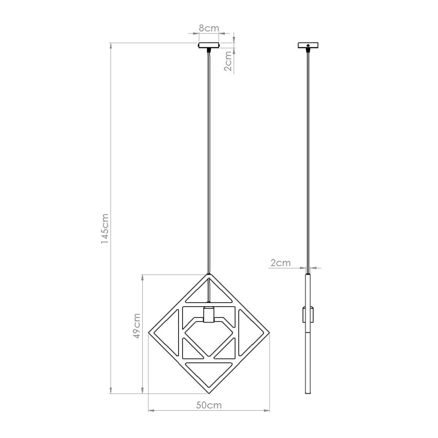 Luster na lanku CARO 1xE27/15W/230V buk