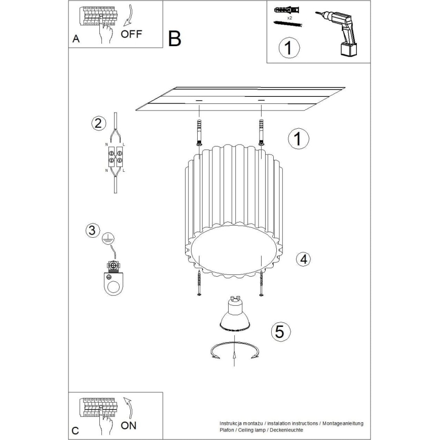 Bodové svietidlo AURA 1xGU10/10W/230V, priemer 10 cm, biele