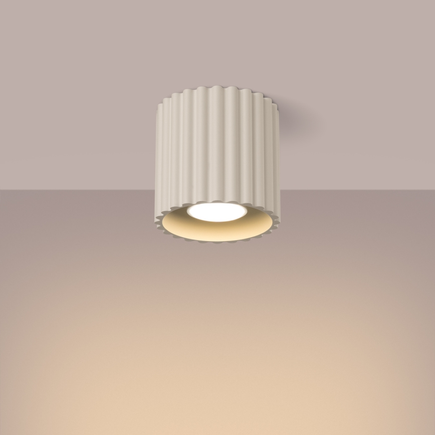 Bodové svietidlo AURA 1xGU10/10W/230V pr. 10 cm krémové