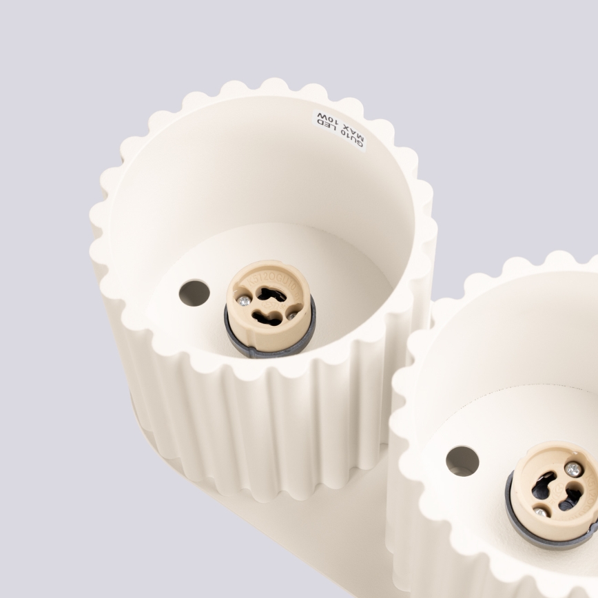 Bodové svietidlo AURA 2xGU10/10W/230V krémové