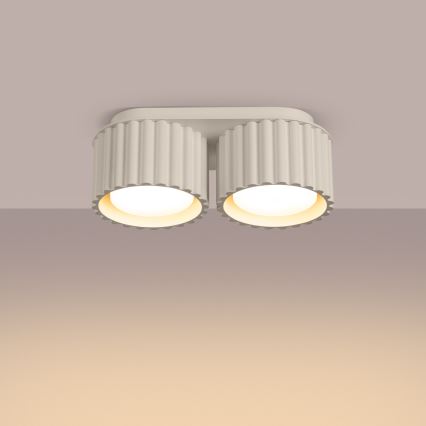 Bodové svietidlo AURA 2xGX53/10W/230V krémové