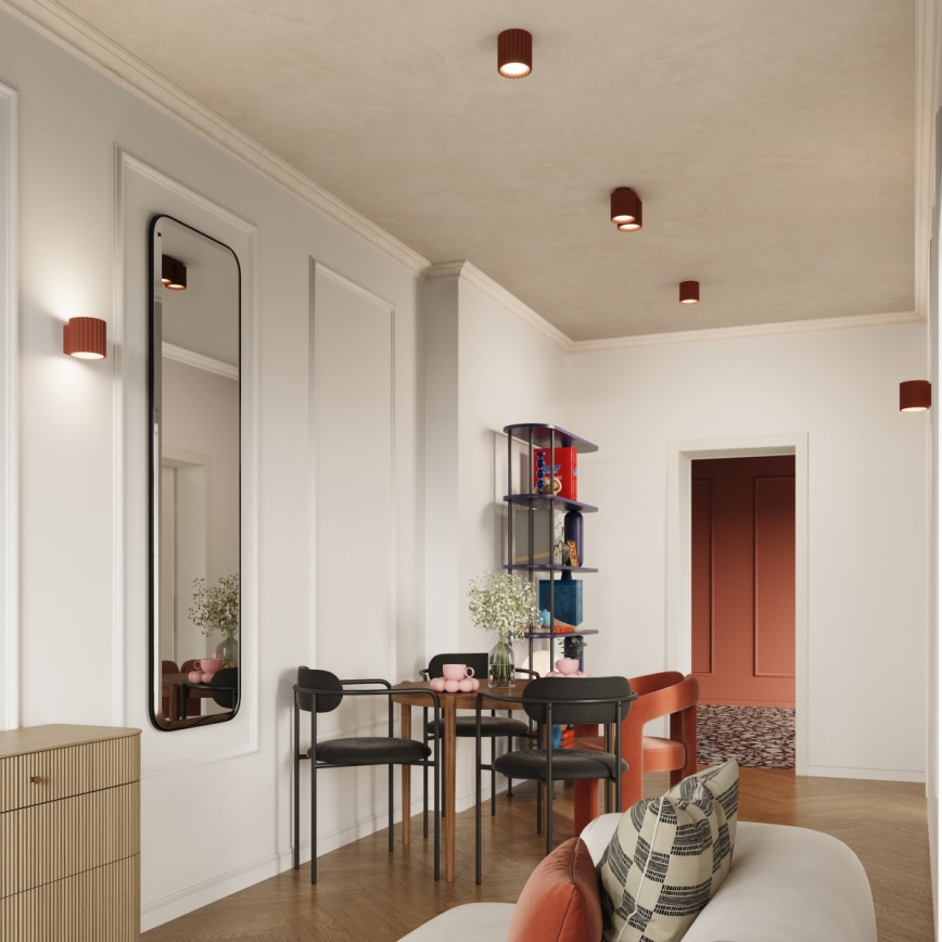 Bodové svietidlo AURA 1xGU10/10W/230V pr. 10 cm oranžové