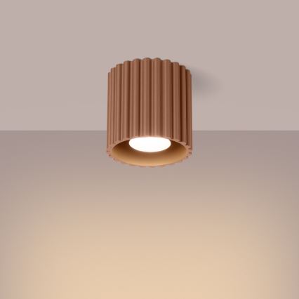 Bodové svietidlo AURA 1xGU10/10W/230V Ø 10 cm, hnedé