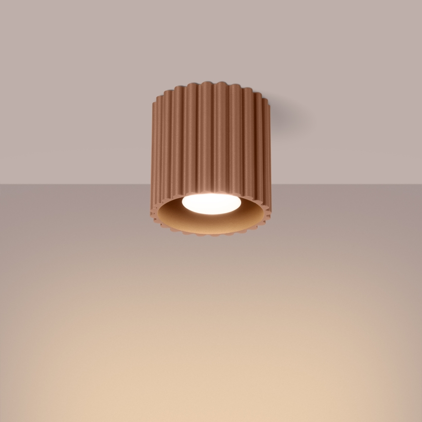 Bodové svietidlo AURA 1xGU10/10W/230V Ø 10 cm, hnedé