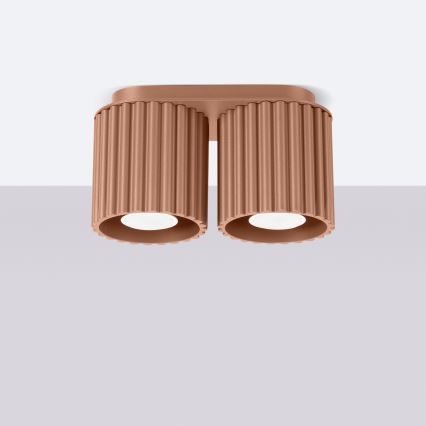 Bodové svietidlo AURA 2xGU10/10W/230V hnedé