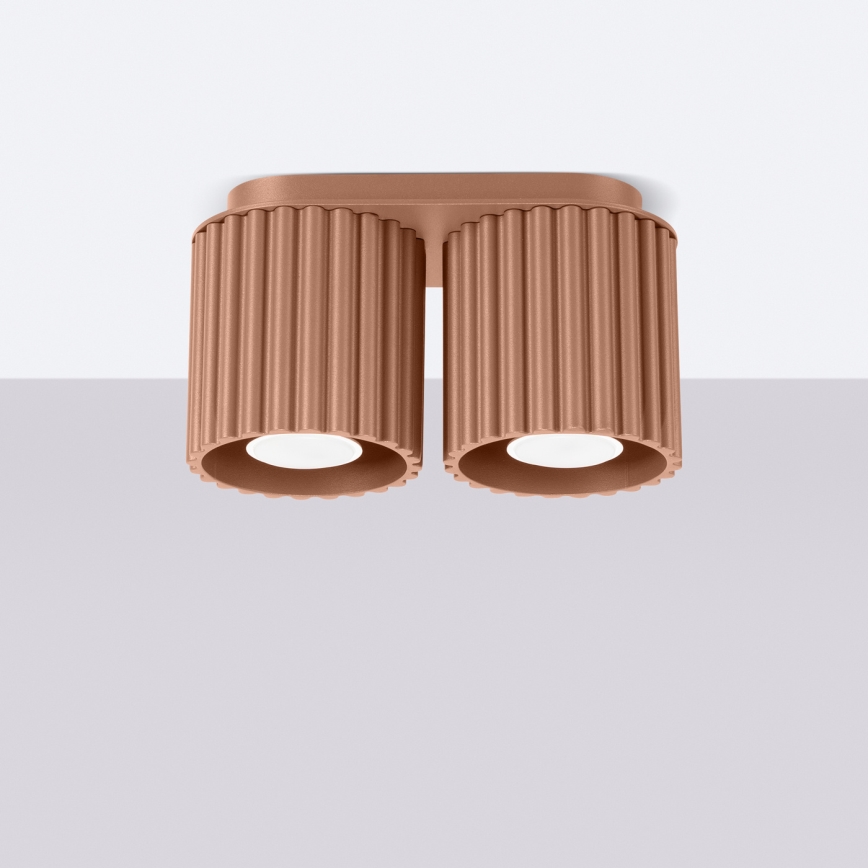 Bodové svietidlo AURA 2xGU10/10W/230V hnedé