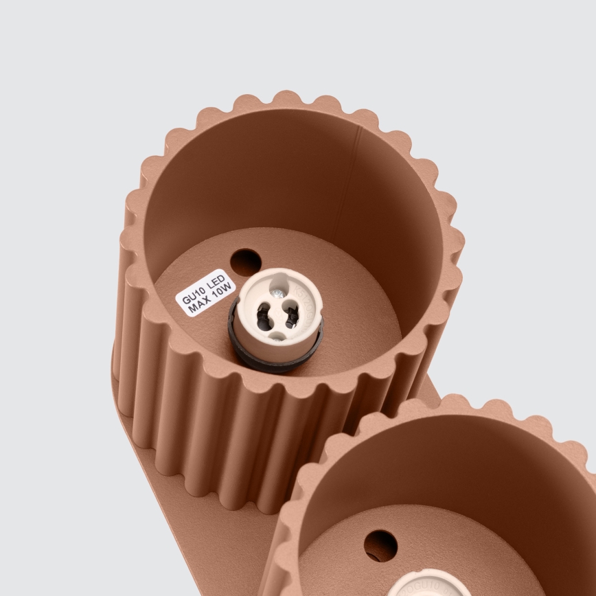 Bodové svietidlo AURA 2xGU10/10W/230V hnedé