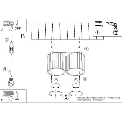 Bodové svietidlo AURA 2xGU10/10W/230V hnedé