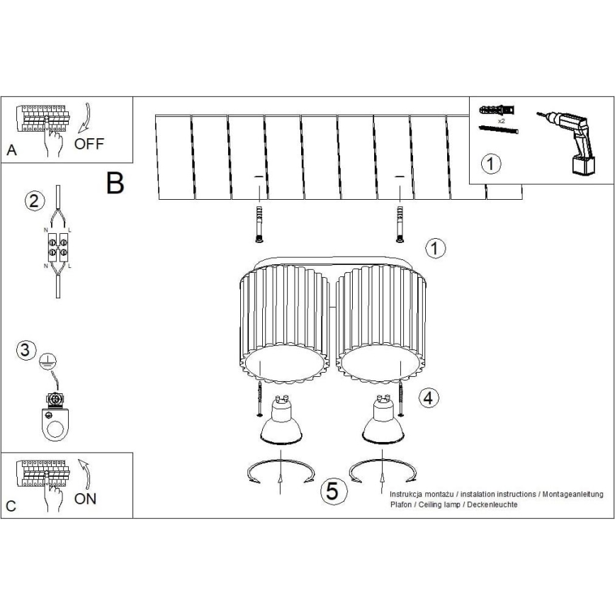 Bodové svietidlo AURA 2xGU10/10W/230V hnedé