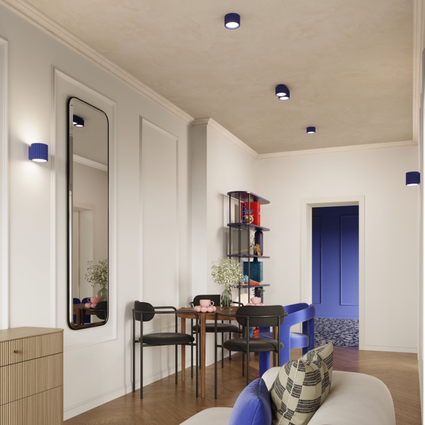 Bodové svietidlo AURA 1xGX53/10W/230V 6 cm modré