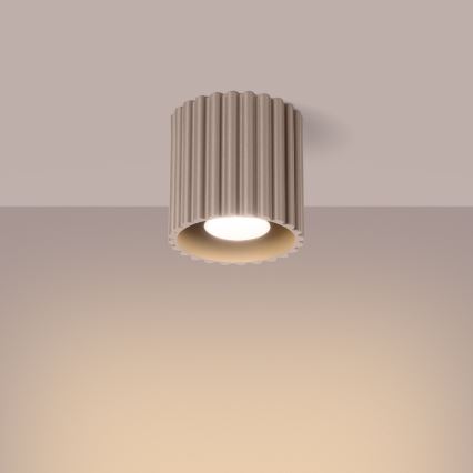 Bodové svietidlo AURA 1xGU10/10W/230V pr. 10 cm taupe