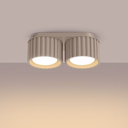 Bodové svietidlo AURA 2xGX53/10W/230V šedohnedé