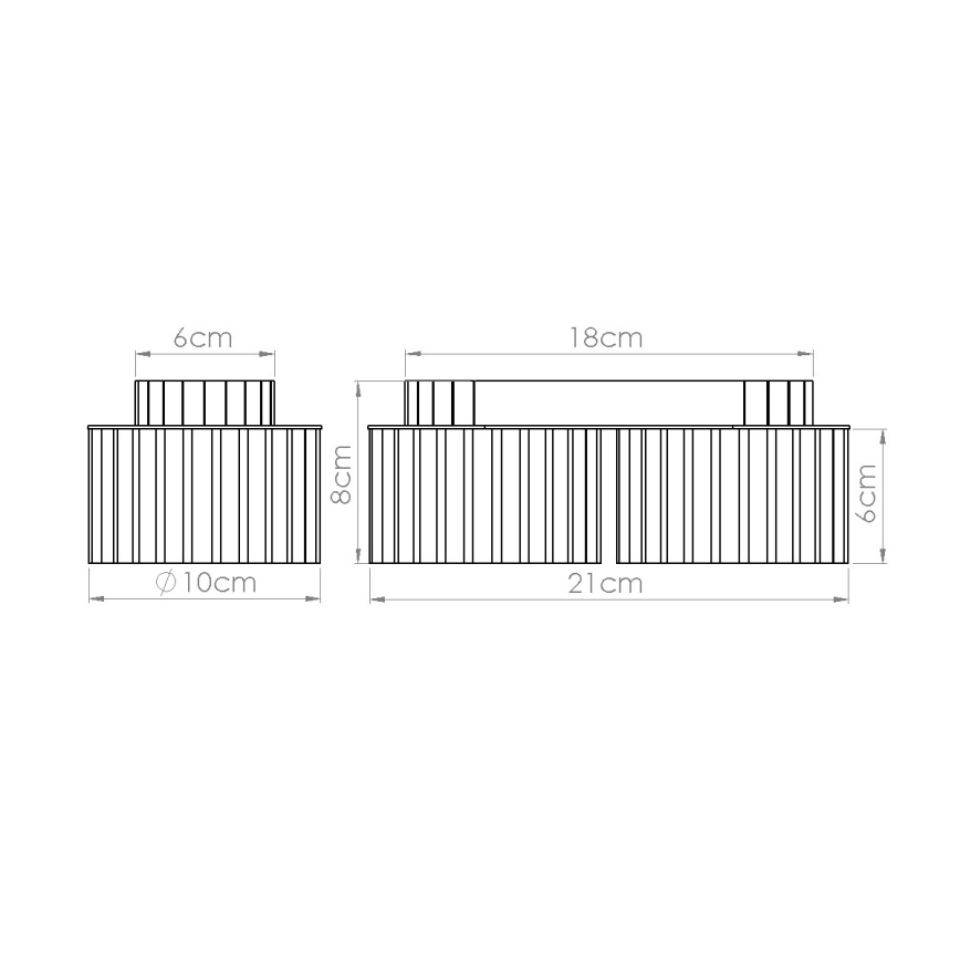 Bodové svietidlo AURA 2xGX53/10W/230V šedohnedé