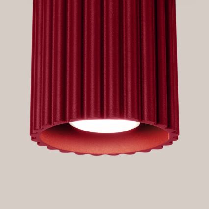 Bodové svietidlo AURA 1xGU10/10W/230V, priemer 10 cm, červené