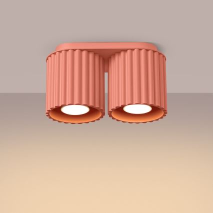 Bodové svietidlo AURA 2xGU10/10W/230V ružové