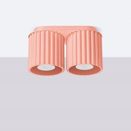 Bodové svietidlo AURA 2xGU10/10W/230V ružové