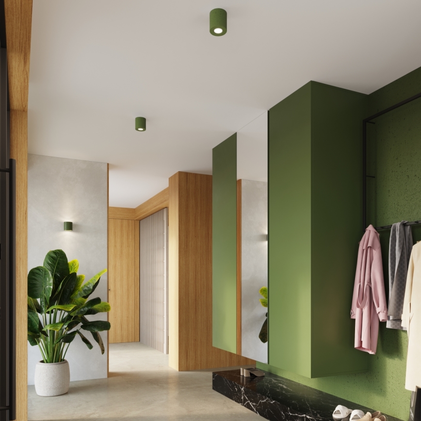 Nástenné bodové svietidlo ORBIS 1xG9/8W/230V betón/zelená