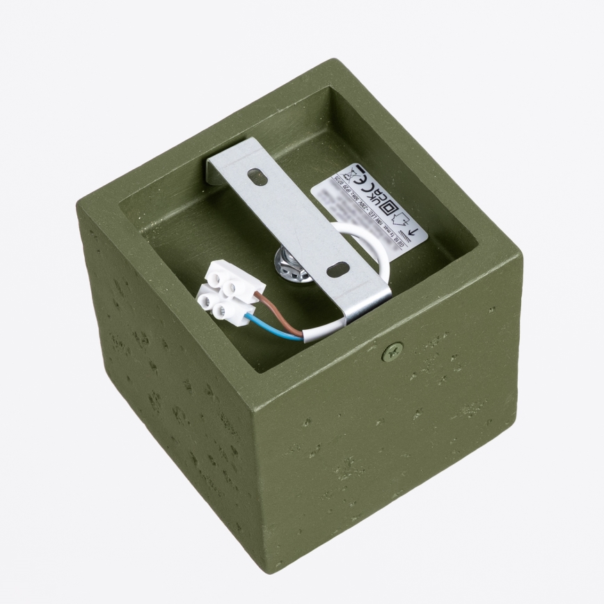 Bodové svietidlo QUAD 1xGU10/10W/230V betón/zelená