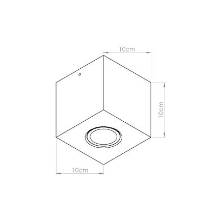 Bodové svietidlo QUAD 1xGU10/10W/230V betón/zelená