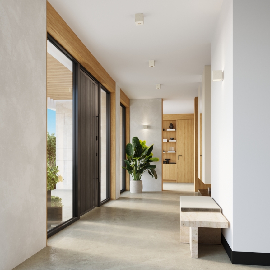 Bodové svietidlo QUAD 1xGU10/10W/230V betón/krémová