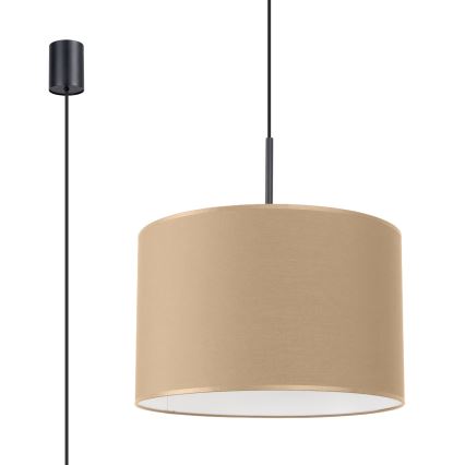 Závesný luster na lanku NEVIA 1xE27/15W/230V Ø 40 cm taupe