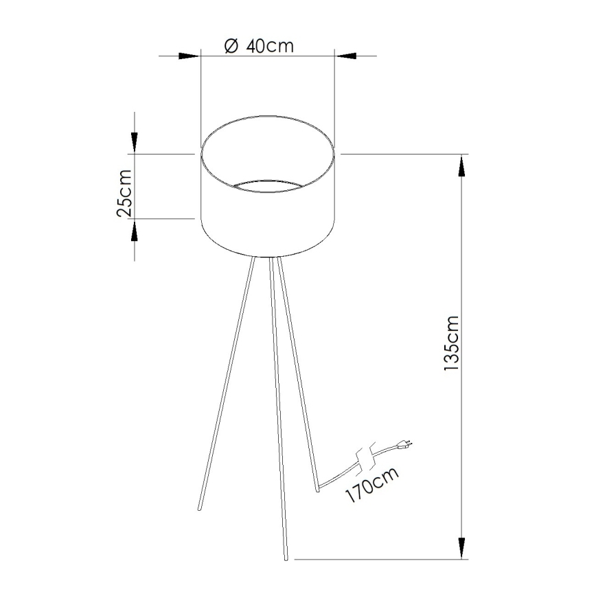 Stojacia lampa NEVIA 1xE27/15W/230V taupe