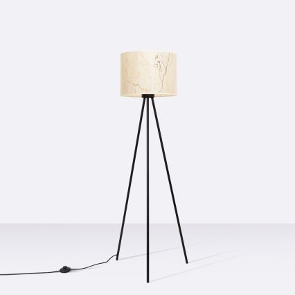 Stojaca lampa NEVIA 1xE27/15W/230V, béžová s mramorovým dekorom