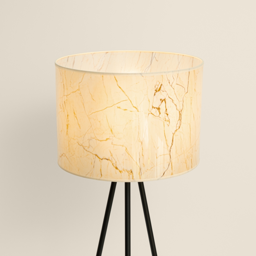 Stojaca lampa NEVIA 1xE27/15W/230V, béžová s mramorovým dekorom