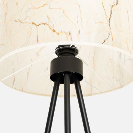 Stojaca lampa NEVIA 1xE27/15W/230V, béžová s mramorovým dekorom