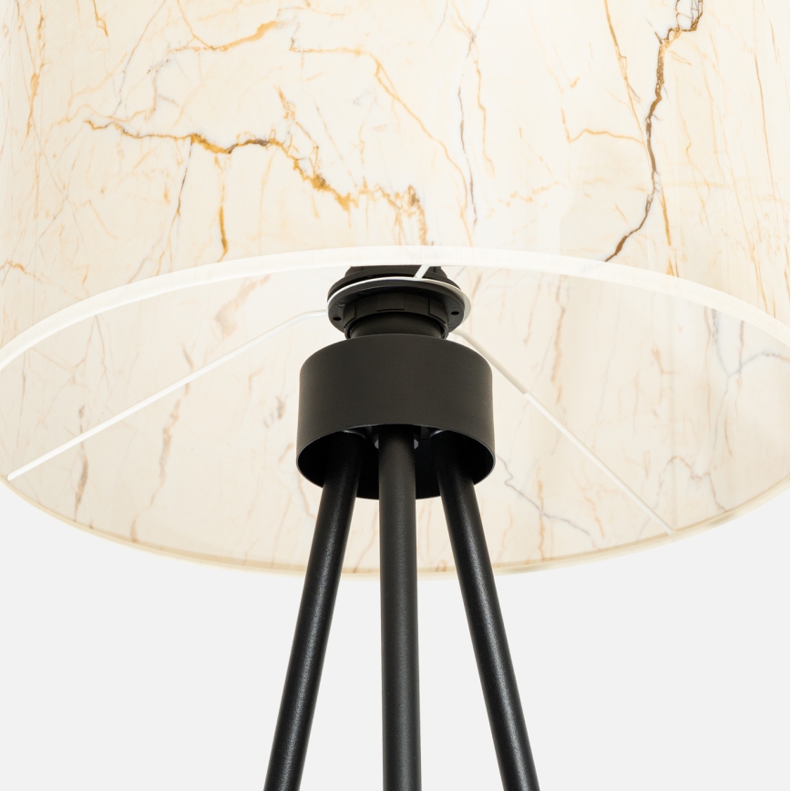 Stojaca lampa NEVIA 1xE27/15W/230V, béžová s mramorovým dekorom