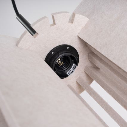 Závesné svietidlo na lankách MULA 1xE27/15W/230V, Ø 27 cm, krémové