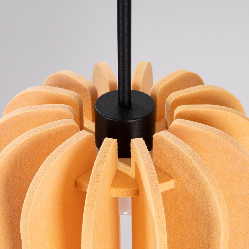 Závesný luster na lanku MULA 1xE27/15W/230V, priemer 27 cm, žltá