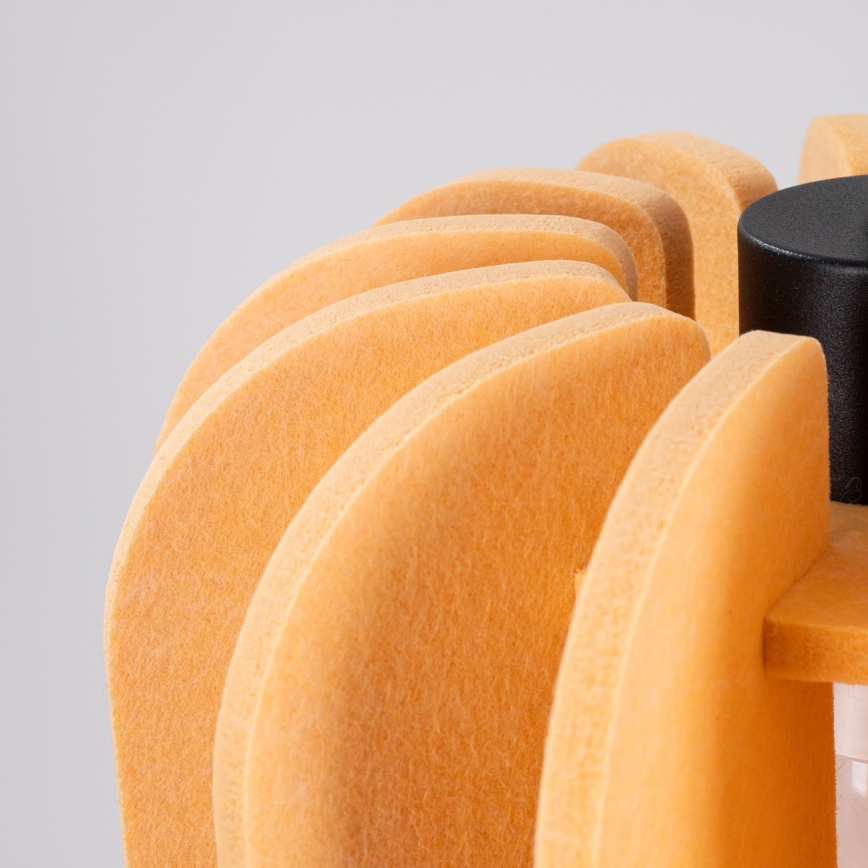 Závesný luster na lanku MULA 1xE27/15W/230V, priemer 27 cm, žltá