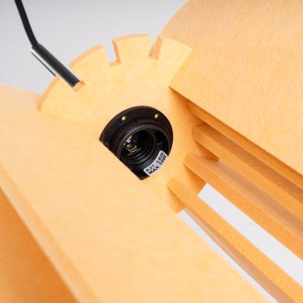 Závesný luster na lanku MULA 1xE27/15W/230V, priemer 27 cm, žltá