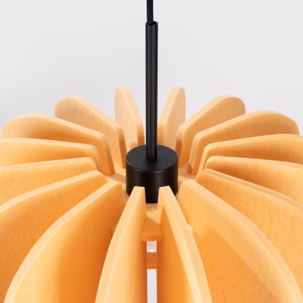 Závesné svietidlo na lane MULA 1xE27/15W/230V, priemer 45 cm, žlté