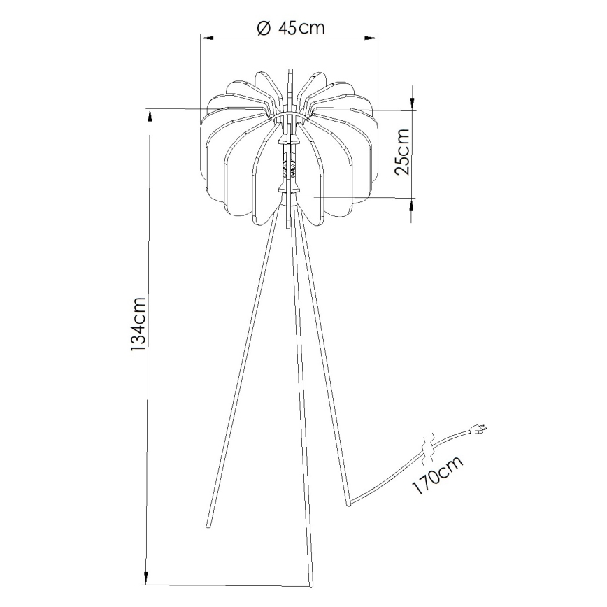 Stojacia lampa MULA 1xE27/15W/230V žltá