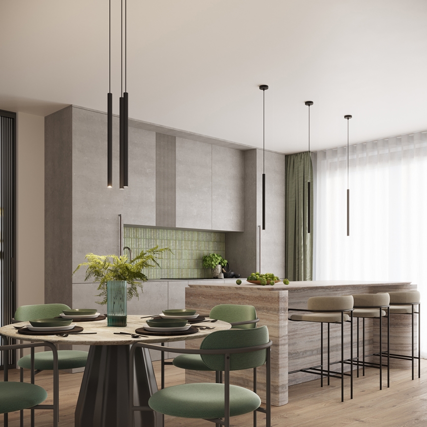 Závesné svietidlo na lanku ARCHE 2xG9/8W/230V čierna