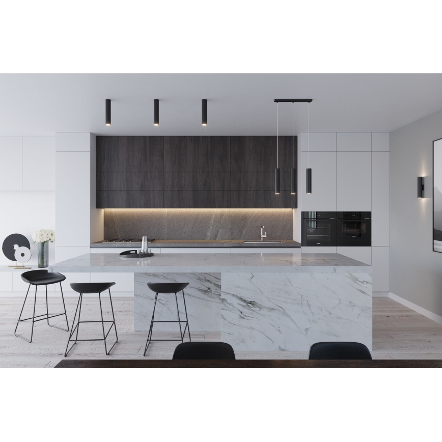 Závesné svietidlo na lankách LAGOS 2xGU10/10W/230V čierne