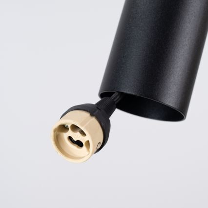 Luster na lanku PELTA 1xGU10/10W/230V čierna/modrá