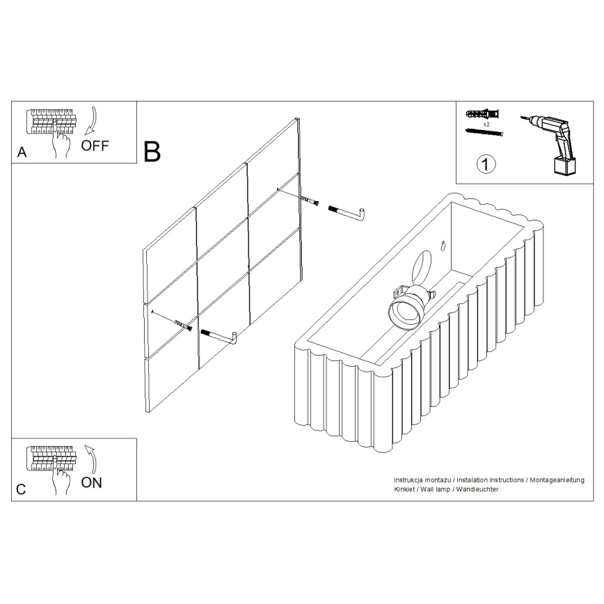 Nástenné svietidlo RIGATA 1xE27/15W/230V keramika/biela
